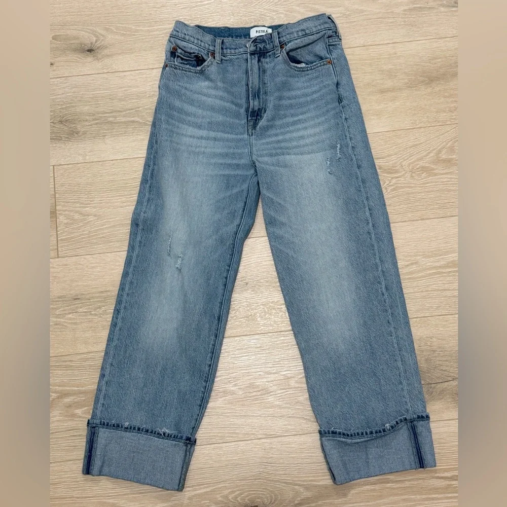 Pistola Light Blue Cropped Jeans - Picture 1 of 5